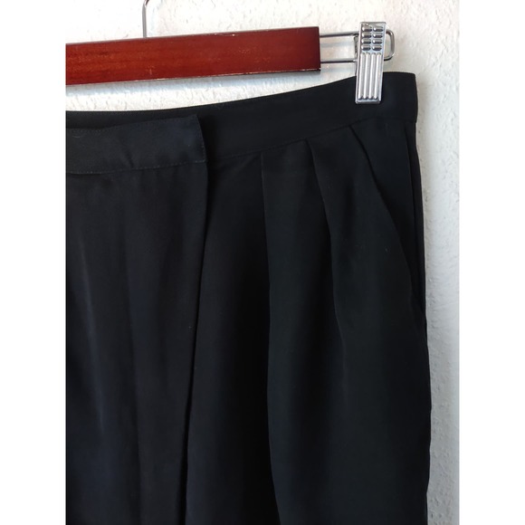 Sea New York Black Pleated Asymmetrical Closure Trouser Pants Size 4 - Picture 2 of 8